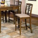 Essex Walnut Finish Counter Height Collection Chair - Set of Two