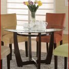 Round Glass Dining Table in Cappuccino