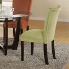 Essex Cappuccino Round Glass Collection Green Parson Chair