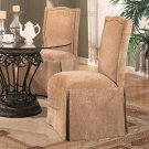 Metal and Glass Collection Green Parson Chair -Set of Two -190062