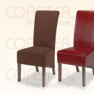 Essex Brown Skirted Collection Parson Chair -Set of Two -100494BRN
