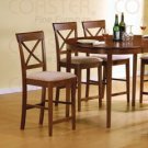 Cross Back Pub Chair in Walnut  - Set of Two 101229