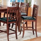 Cherry Finish Counter Height Collection Black&Cherry 24"H Barstool - Set of Two - 100509