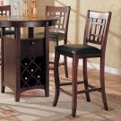 Dark Cherry Finish Counter Height Collection 29"H Barstool - Set of Two - 100510