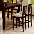 Cappuccino Finish Counter Height Collection 24"H Barstool - Set of Two - 101889