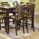 Walnut Finish Counter Height Collection Cherry 24"H Chair - Set of Two - 101357