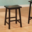 Black finish Collection 24"H Barstool - Set of Two - 180089