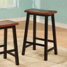 Oak and Black Finish Collection 29"H Barstool - Set of Two - 180139