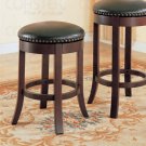 wooden walnut Collection 24"H Barstool - Set of Two - 101059