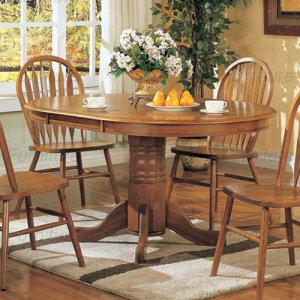 Oak Finish Wood Collection Dining Table - 5264N