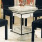 42" Square Glass Top CB42ST Stone dining table.