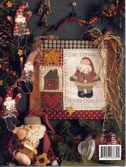 Primitive Santa and Teddy Bear Doll, Ornaments and Wall Quilt Patterns ...
