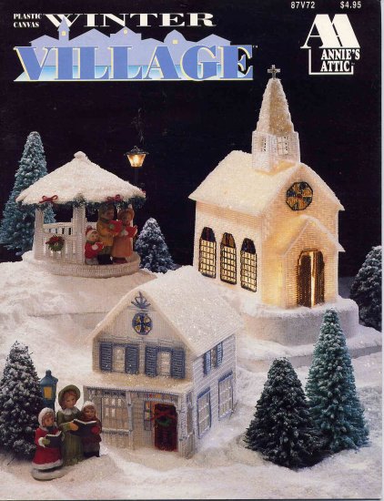 Winter Village Plastic Canvas Pattern Book House, Church, Toy Shop ...