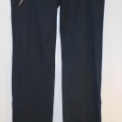 Moschino Black Straight Leg Skinny Pant/Jeans. Gold Zipper up legs