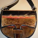 Ecuador One-of-a-Kind Fur/Leather Messenger/Cross body purse