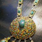 Large Scarab Necklace. Gold with great detailing!
