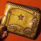AMAZING HAND MADE CARVED LEATHER BILLFOLD!