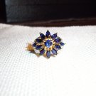 5cttw. RARE Flower Saphire Ring- Free earrings!