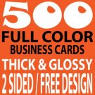 500 Full Color Double Sided Business Cards