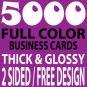 5,000 Double sided Business Cards