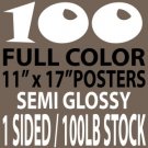 100 1 sided Glossy Posters