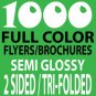 1000 8x11 Tri-Folded Brochures