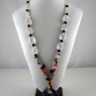 Bohemian Style Natural gemstone Pendant (Black)Necklace