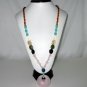 Bohemian Style Natural gemstone (Pink) Pendant Necklace