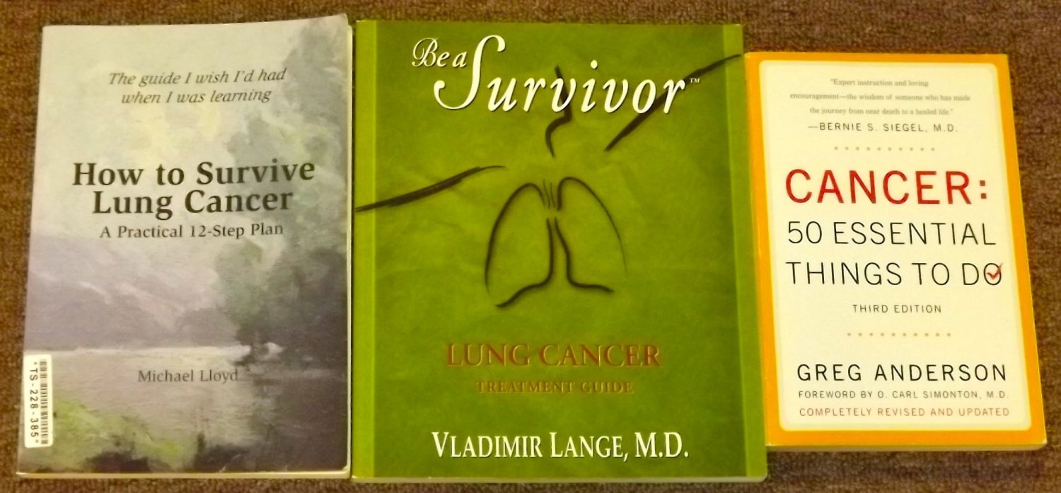 3 books How to Survive Lung Cancer, Be a Survivor, Cancer