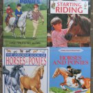 4 books The Usborne Book of Horses & Ponies, Starting Riding
