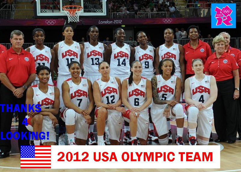 2012 TEAM USA WOMEN'S BASKETBALL OLYMPIC TEAM CARD