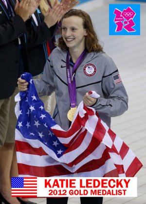 Katie Ledecky 2012 Team Usa Olympic Card Gold Medal Winner