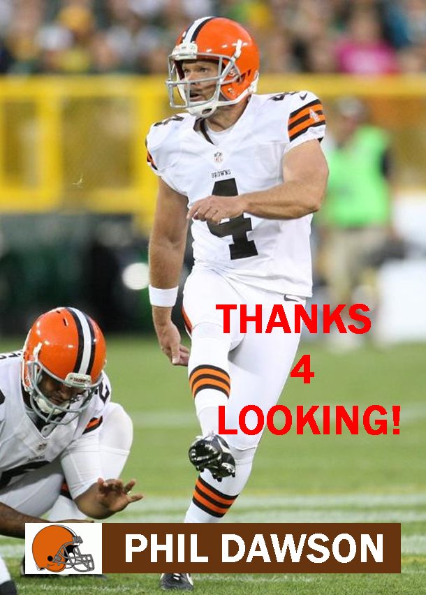 PHIL DAWSON 2012 CLEVELAND BROWNS FOOTBALL CARD