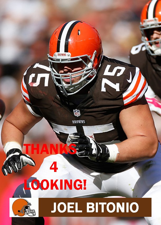 JOEL BITONIO 2014 CLEVELAND BROWNS FOOTBALL CARD