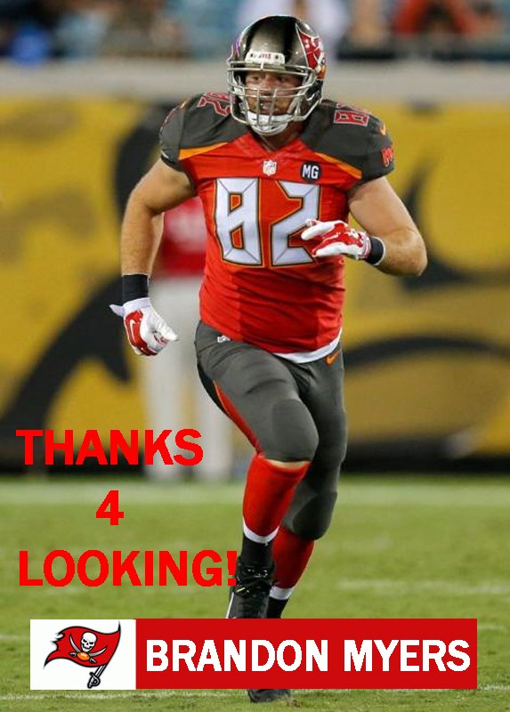 BRANDON MYERS 2014 TAMPA BAY BUCCANEERS FOOTBALL CARD