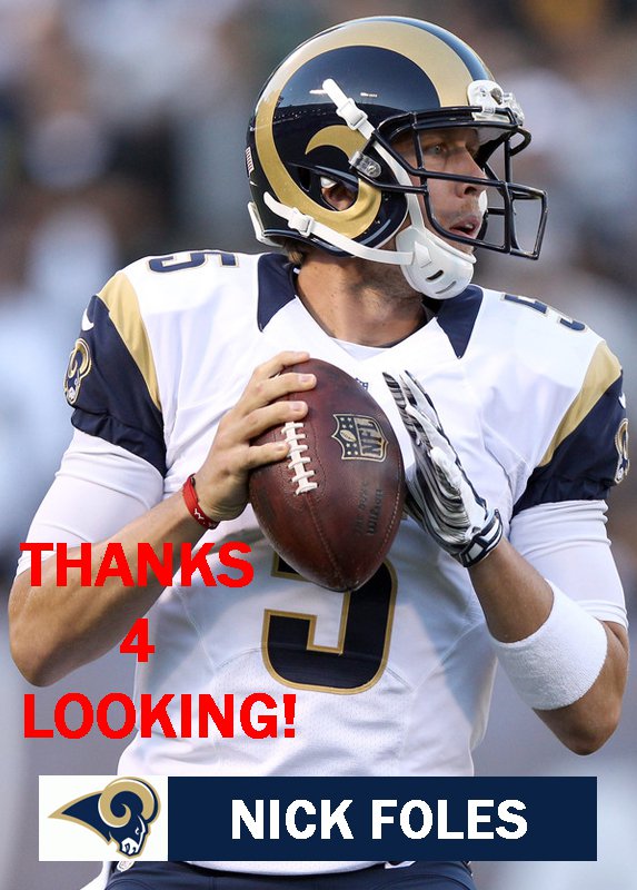 NICK FOLES 2015 ST. LOUIS RAMS FOOTBALL CARD