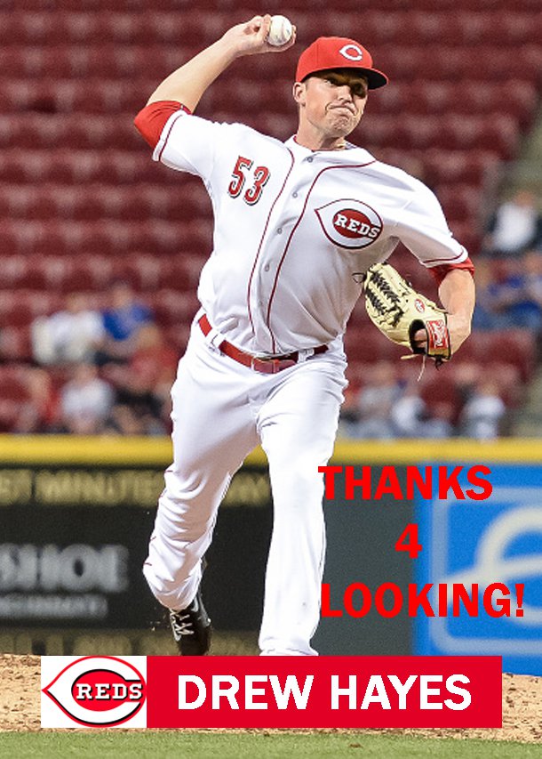 DREW HAYES 2016 CINCINNATI REDS BASEBALL CARD