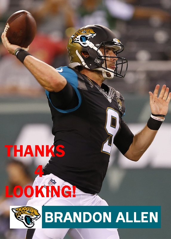 BRANDON ALLEN 2016 JACKSONVILLE JAGUARS FOOTBALL CARD