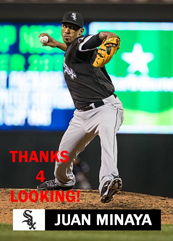 JUAN MINAYA 2017 CHICAGO WHITE SOX BASEBALL CARD