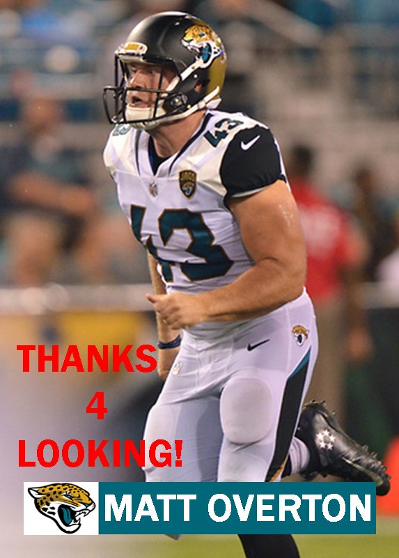 MATT OVERTON 2017 JACKSONVILLE JAGUARS FOOTBALL CARD