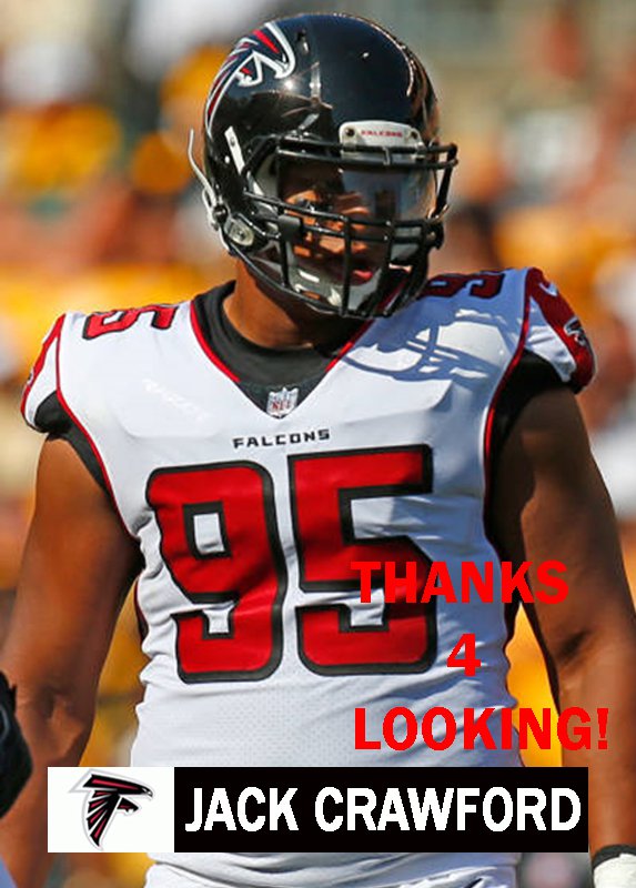 JACK CRAWFORD 2017 ATLANTA FALCONS FOOTBALL CARD