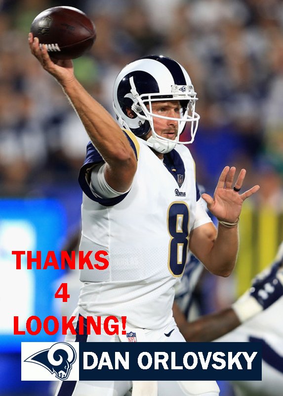 DAN ORLOVSKY 2017 LOS ANGELES RAMS FOOTBALL CARD