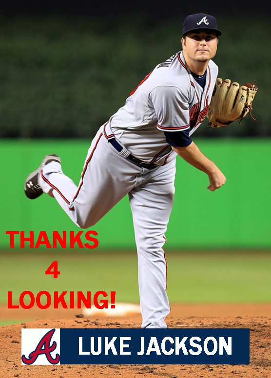 LUKE JACKSON 2017 ATLANTA BRAVES BASEBALL CARD