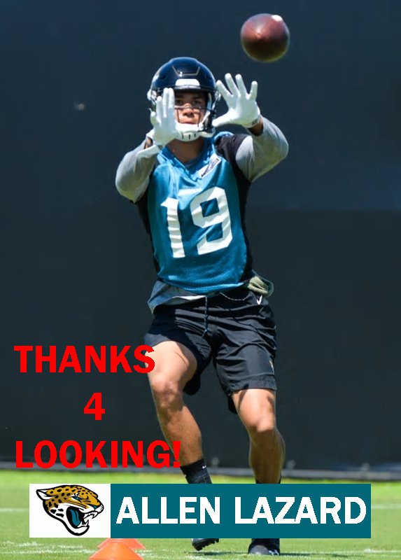 ALLEN LAZARD 2018 JACKSONVILLE JAGUARS FOOTBALL CARD