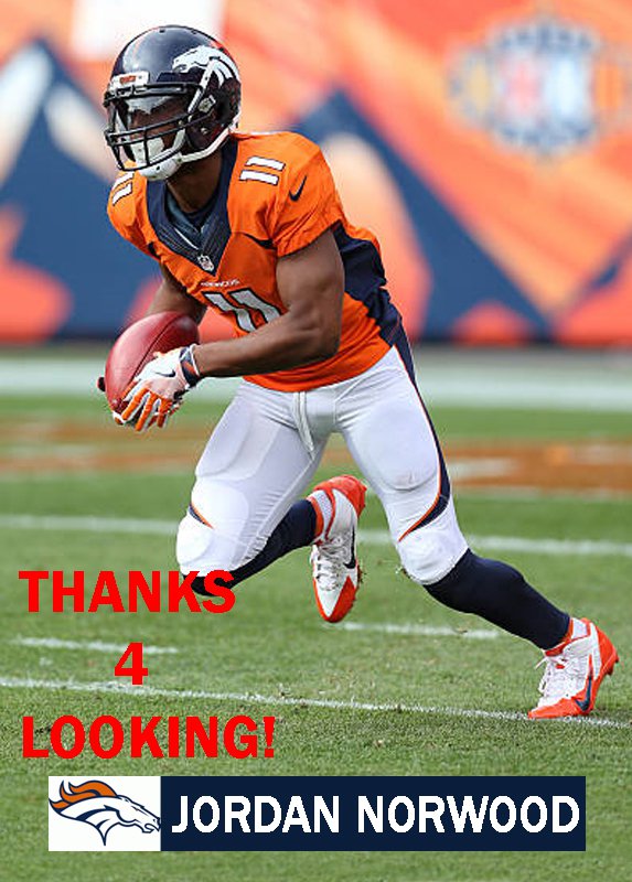 JORDAN NORWOOD 2014 DENVER BRONCOS FOOTBALL CARD