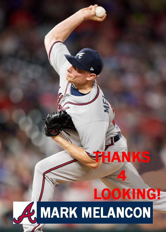 MARK MELANCON 2019 ATLANTA BRAVES BASEBALL CARD