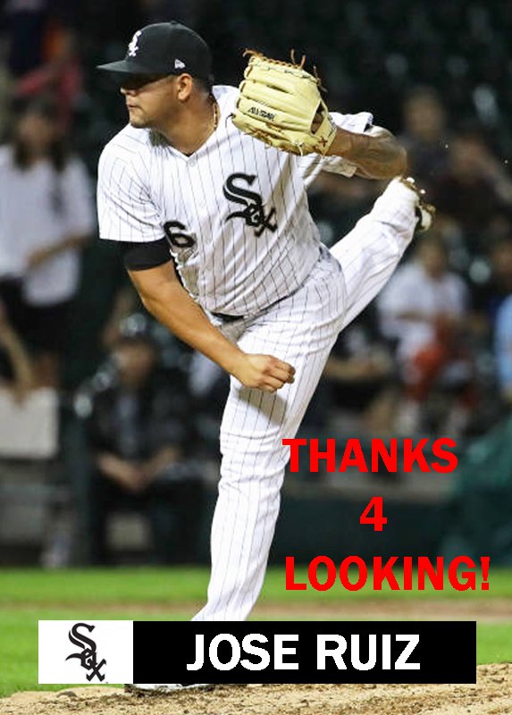 JOSE RUIZ 2019 CHICAGO WHITE SOX BASEBALL CARD