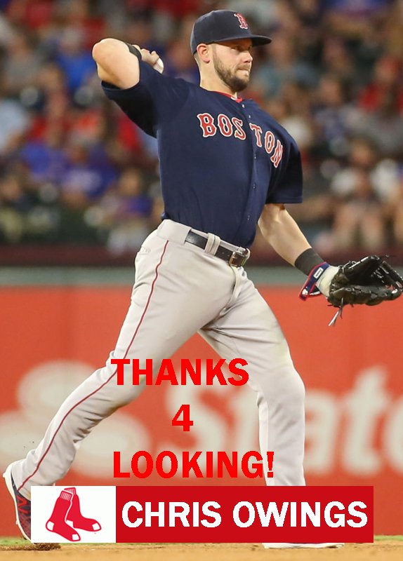 Chris Owings 2019 Boston Red Sox Baseball Card