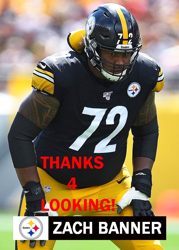ZACH BANNER 2019 PITTSBURGH STEELERS FOOTBALL CARD