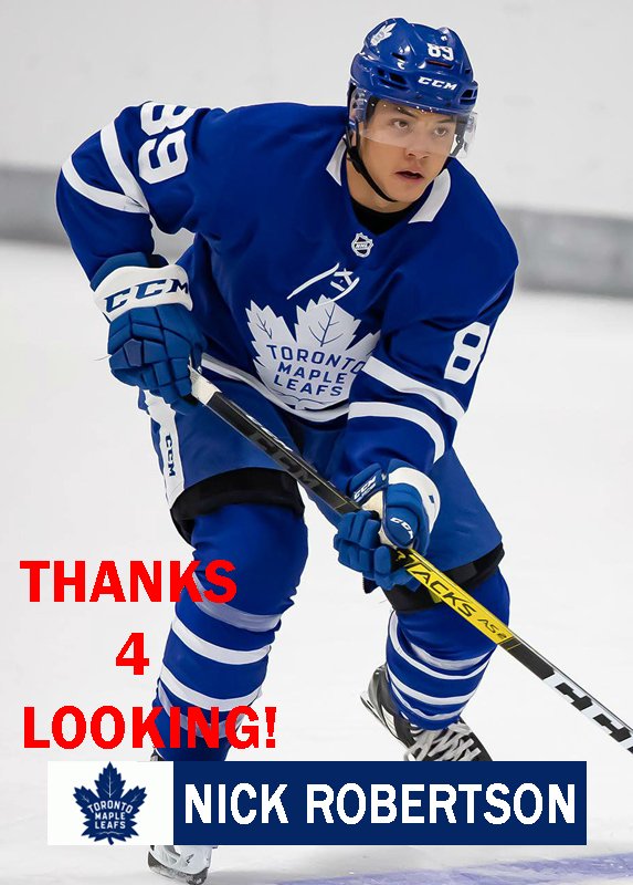 NICK ROBERTSON 2019-20 TORONTO MAPLE LEAFS HOCKEY CARD